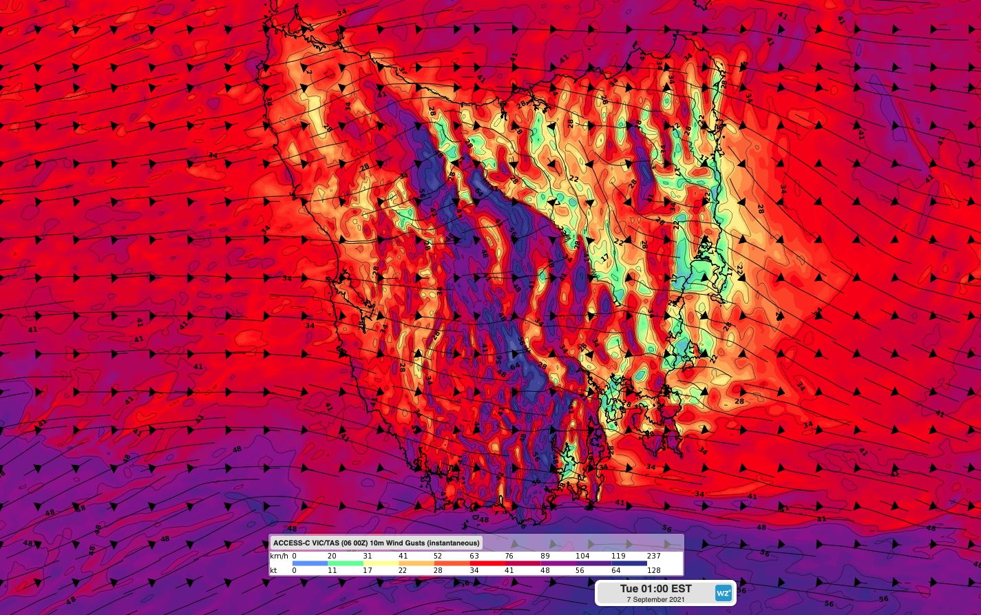 Wind Gusts To Reach 100 km/h Today (Tuesday)