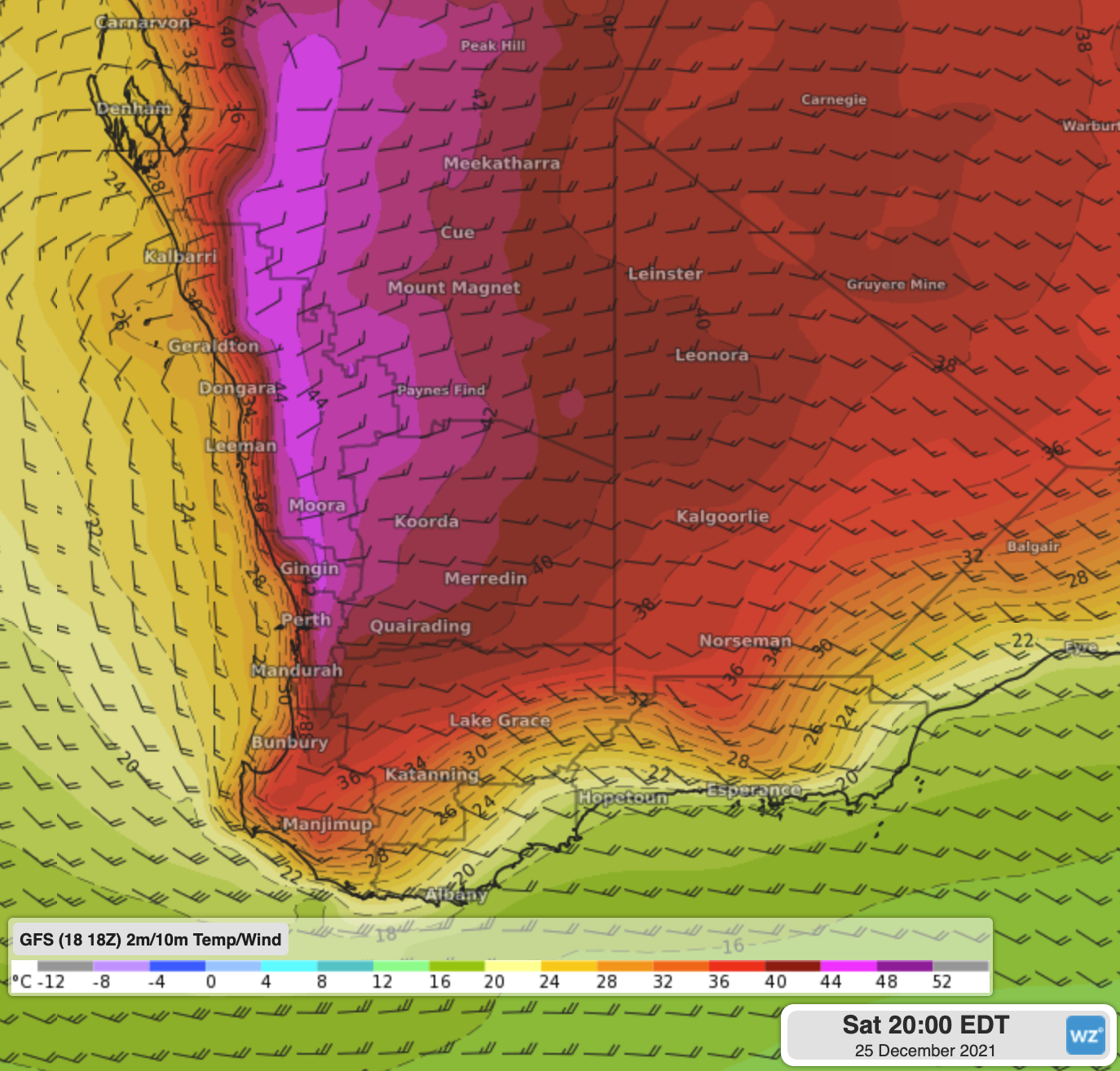 Western Australia looks set for a very hot lead up to Christmas 