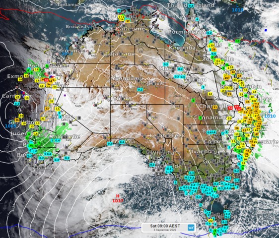 Unseasonable rain floods part of Australia's west and east