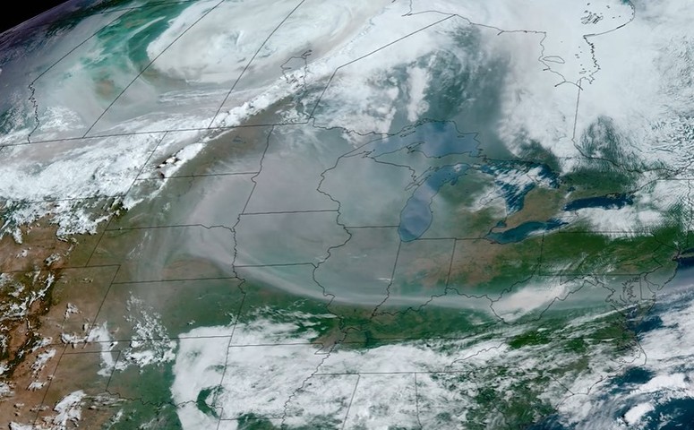 Canadian Wildfire Smoke Blankets North America