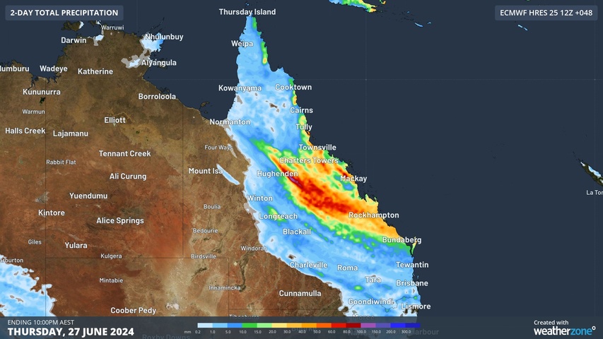One month’s rain in a day soaks central QLD, more to come