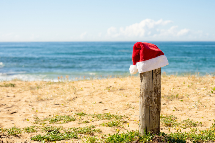 Image: Santa Hat on an Australian beach. Source: iStock