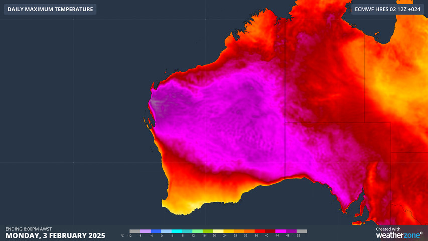 Image: The northwest corner of WA is often Australia's hottest place and that will definitely be the case this week.. Source: Weatherzone