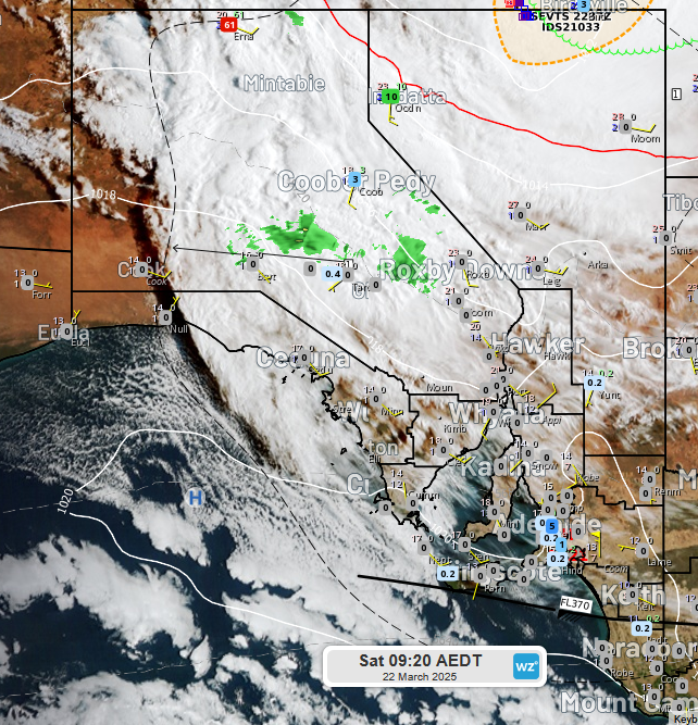 Image: Rain teases town. Source: Weatherzone